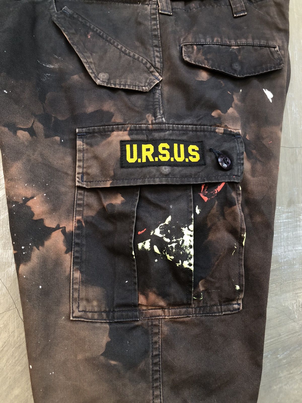 Bape Thrashed BAPE URSUS Paint Splatter Short Cargo Pants Size US 34 / EU 50 - 10 Thumbnail