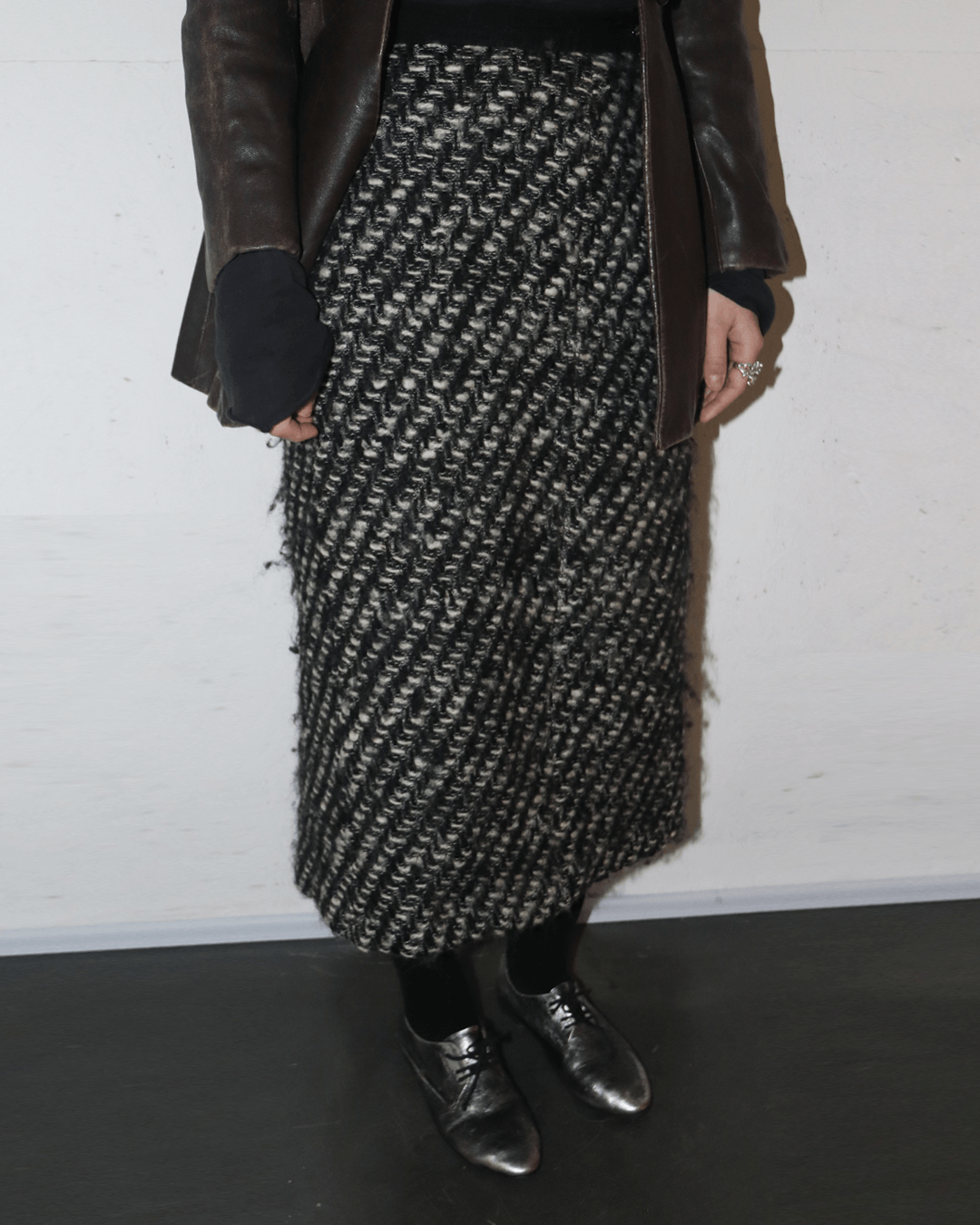 Comme des Garcons Comme des Garçons 90s Tweed Midi Skirt Size 27" / US 4 / IT 40 - 4 Thumbnail