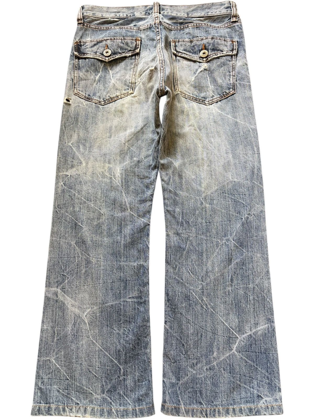 Ksubi Vintage Japanese Brand Faded Crack Wash Distress Jeans Size US 32 / EU 48 - 2 Thumbnail