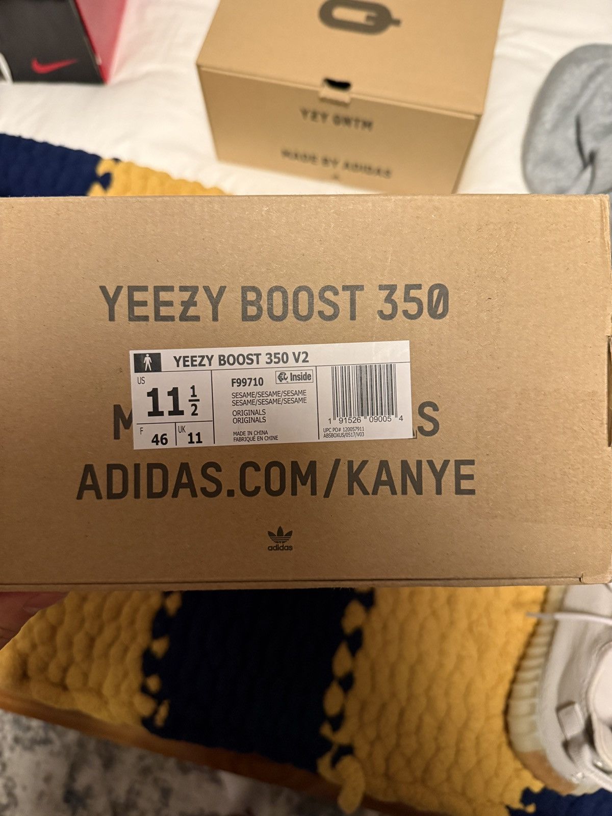 Yeezy Yeezy Boost 350 V2 ‘Sesame’ Size US 11.5 / EU 44-45 - 7 Thumbnail