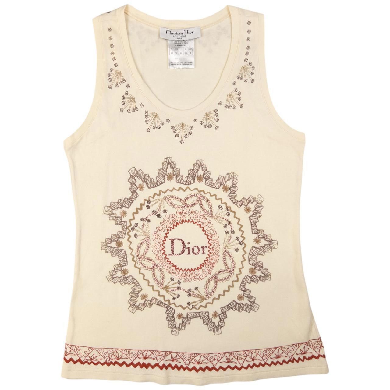 Dior Vintage Dior Pattern Vest Top Women's Size S Size S / US 4 / IT 40 - 1 Thumbnail