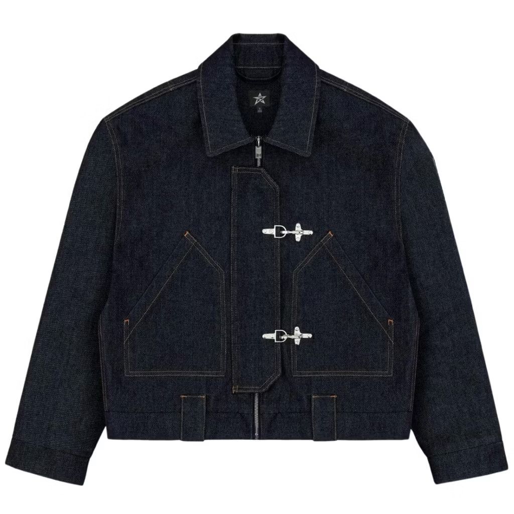 Blue colour Japanese inspired denim jacket