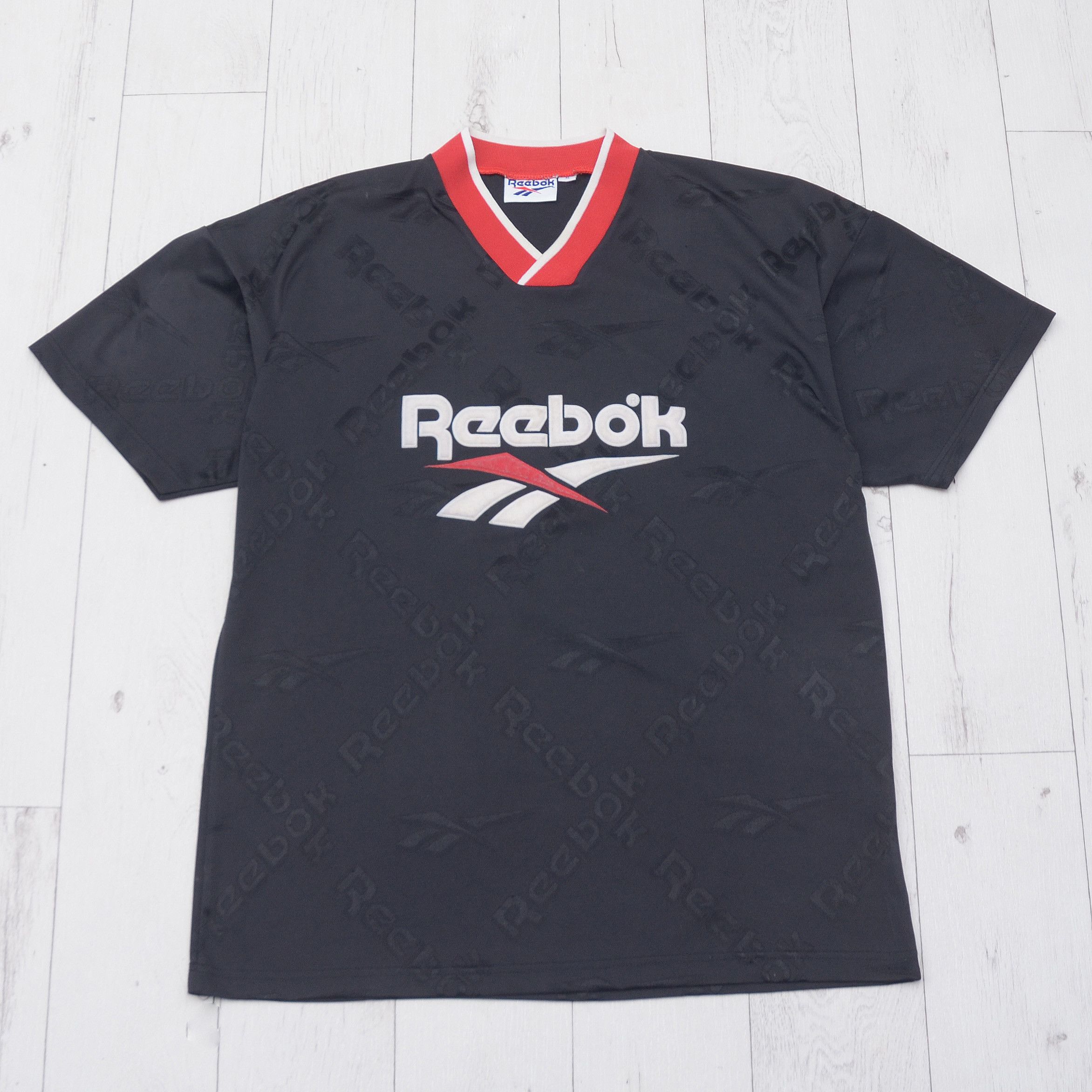 Vintage Reebok Big logo Tee T-shirt Monogram 90`s 80`s Rare