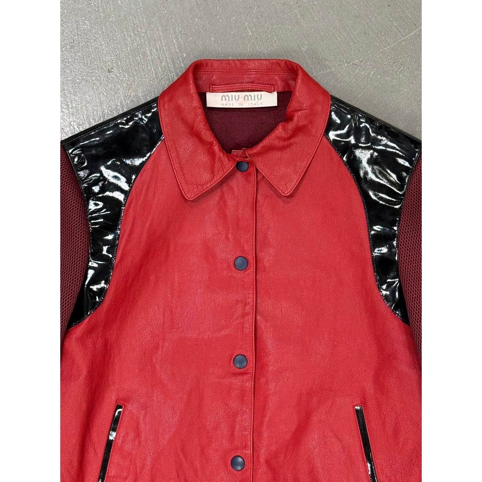 Miu Miu S/S2000 Miu Miu runway varsity leather jacket Size M / US 6-8 / IT 42-44 - 3 Thumbnail