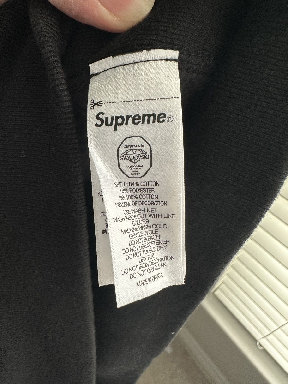 Supreme × Swarovski Supreme x Swarovski Motion Logo Hoodie Black Size US XL / EU 56 / 4 - 6 Thumbnail
