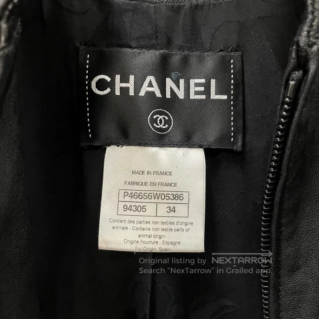 Chanel CHANEL Fur Leather Jacket. Size XXS / US 00 / IT 34 - 3 Thumbnail
