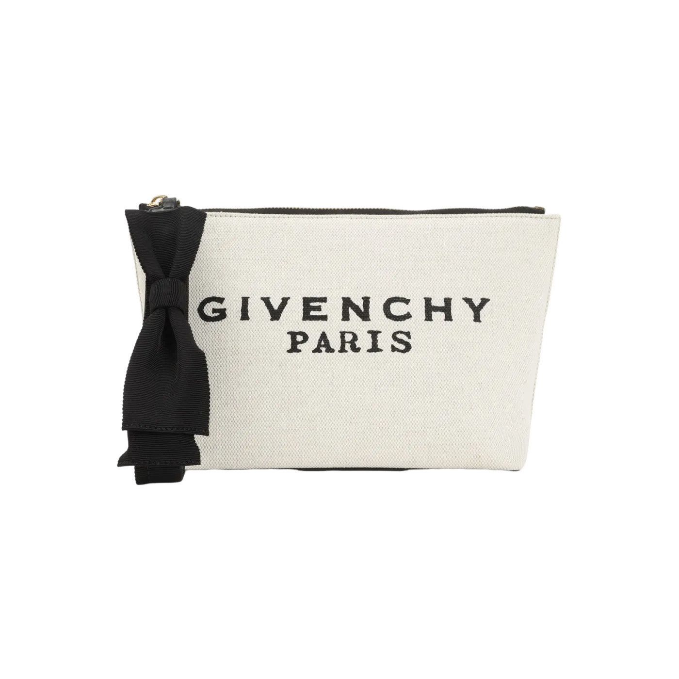 Givenchy GIVENCHY Beige/Black Canvas Pouch Bag New And Authentic Size ONE SIZE - 1 Thumbnail