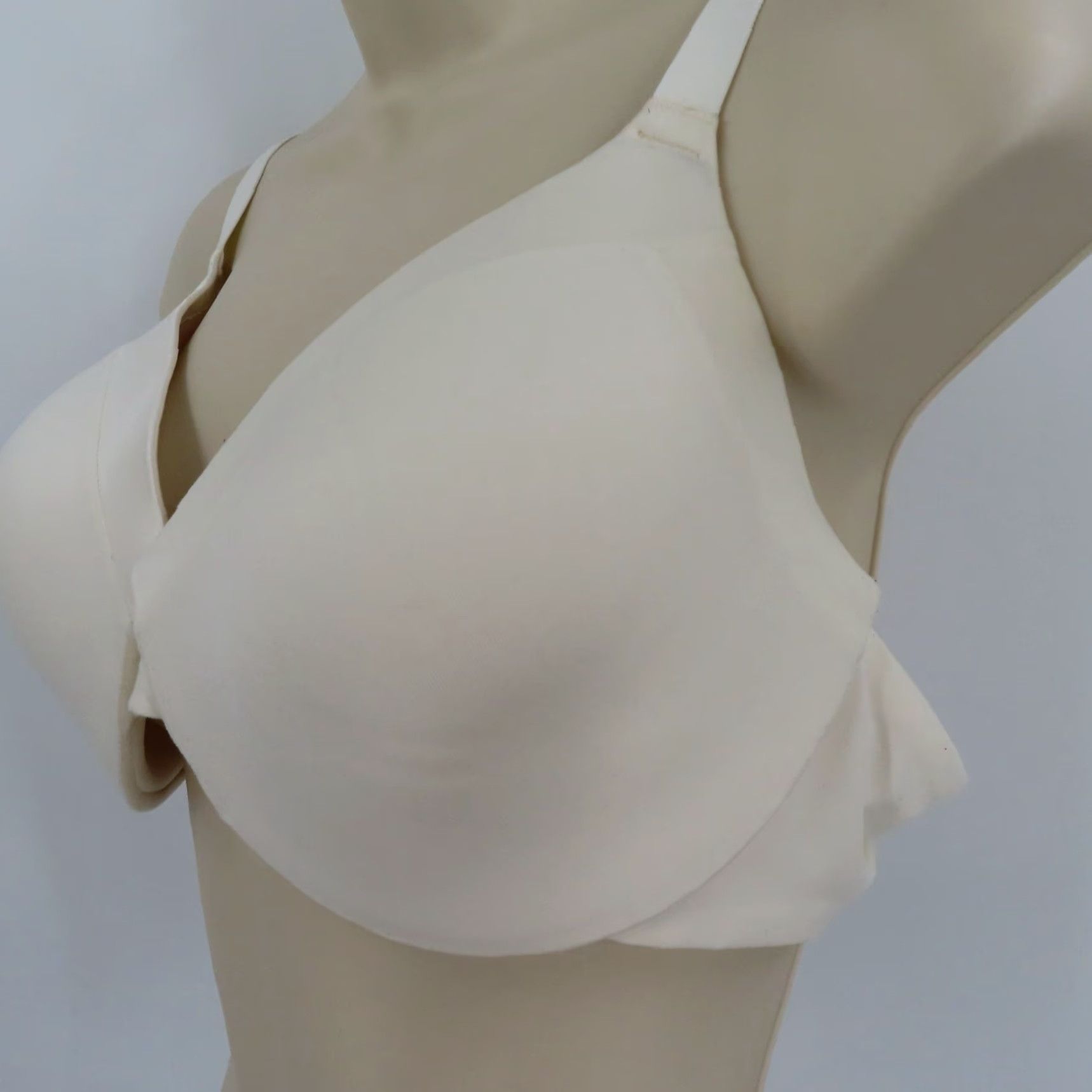 Vintage Maidenform Bra Everyday Full Coverage Lined Underwire 42B 42 Band Ivory Plus Size T-Shirt Style 09436 Women Size ONE SIZE - 6 Thumbnail