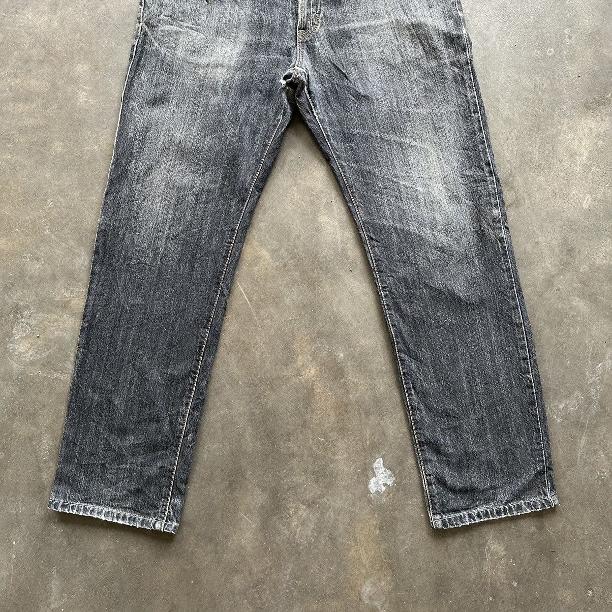 Japanese Brand W36🔥Vintage Edwin Black Distressed Faded Denim Jean Pant Size US 36 / EU 52 - 2 Thumbnail