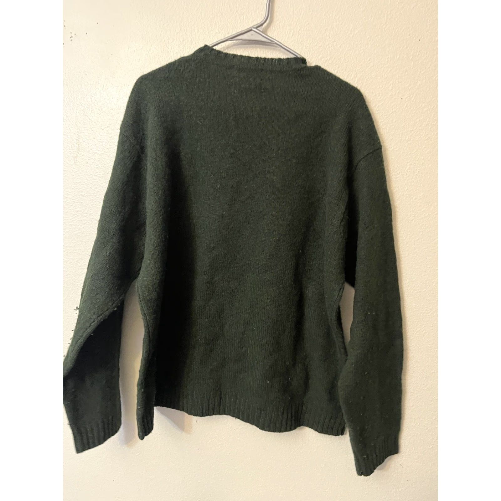 J.Crew VINTAGE J.CREW Sweater Mens XL Green 100% Wool V Neck Pullover Knit Wool Shirt? Size US XL / EU 56 / 4 - 2 Thumbnail