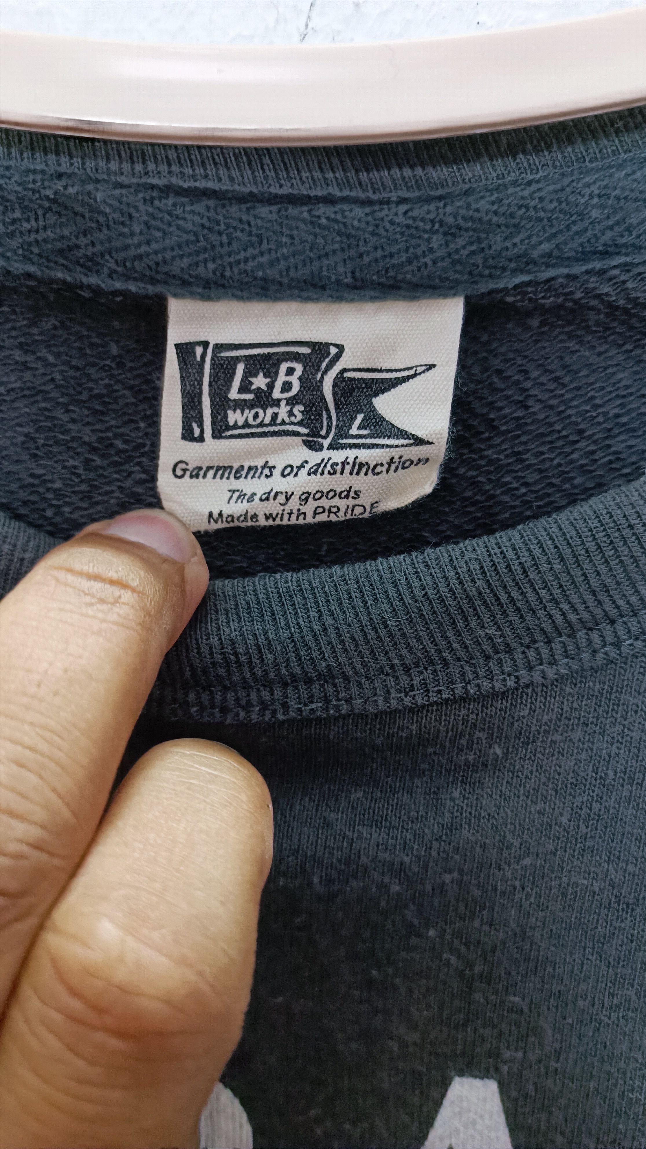 Japanese Brand × L&B × Vintage Grey Vintage L&B Works Sweatshirts Size US L / EU 52-54 / 3 - 3 Thumbnail