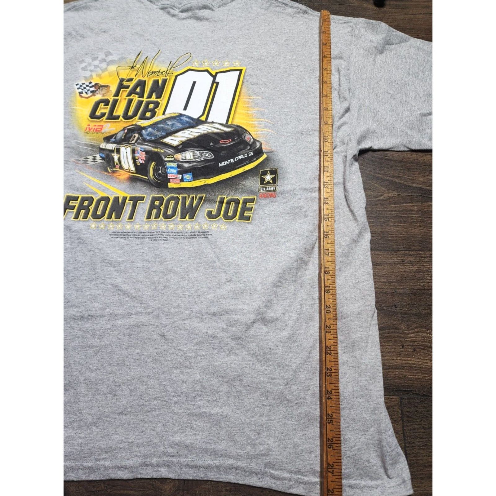 Gildan VINTAGE Joe Nemechek NASCAR Racing US Army T Shirt 90s Gray XL Mens Go Joe Gildan Size US XL / EU 56 / 4 - 3 Thumbnail