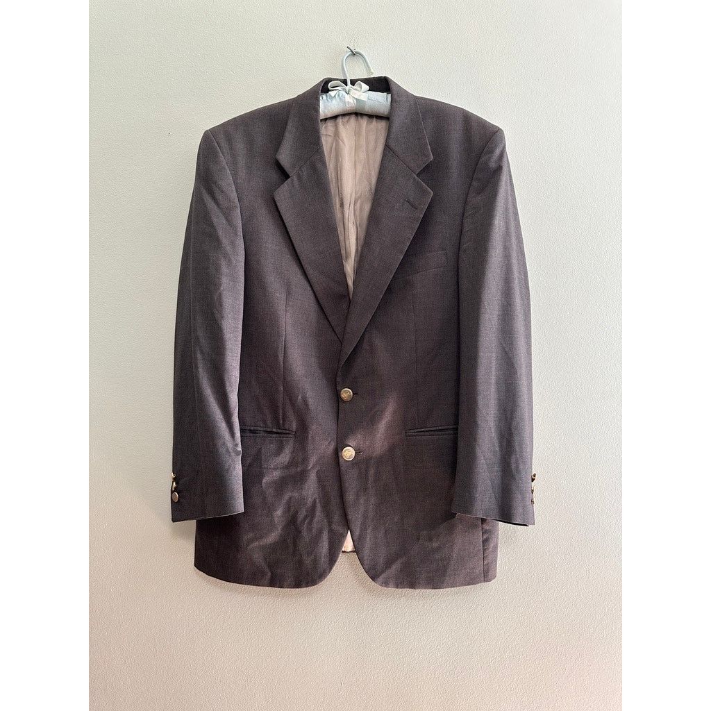 Burberry Vintage Burberry gray lightweight wool two button blazer Size 40R - 2 Thumbnail
