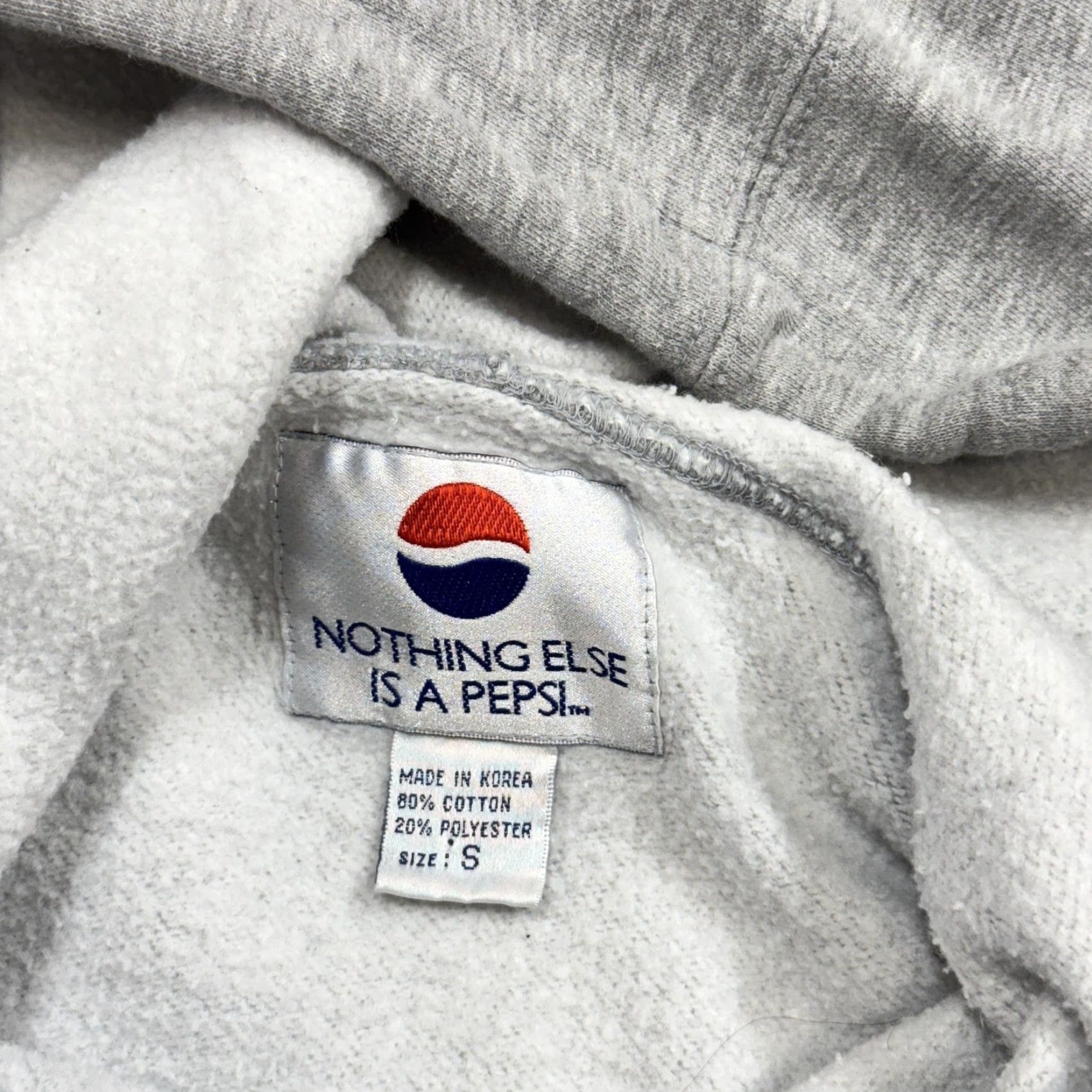 Champion VINTAGE Pepsi Hoodie Mens Small Gray Pullover Fleece Champion Spell Out 90s Size US S / EU 44-46 / 1 - 4 Thumbnail