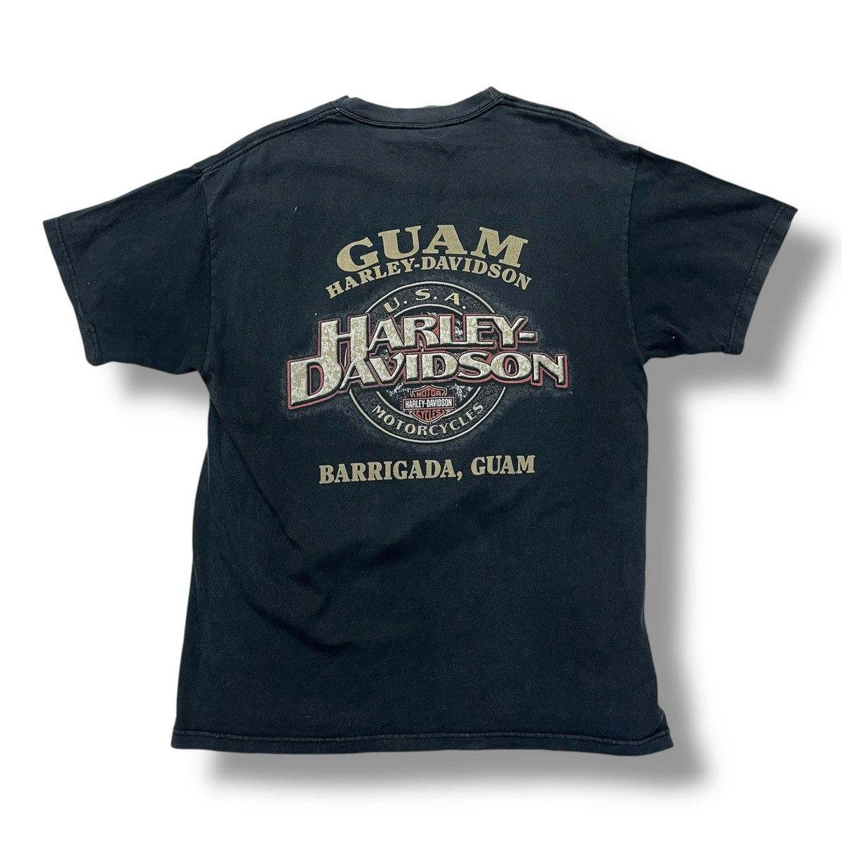 Harley Davidson Vintage Y2K Harley Davidson Barrigada Guam TShirt Size US L / EU 52-54 / 3 - 4 Thumbnail