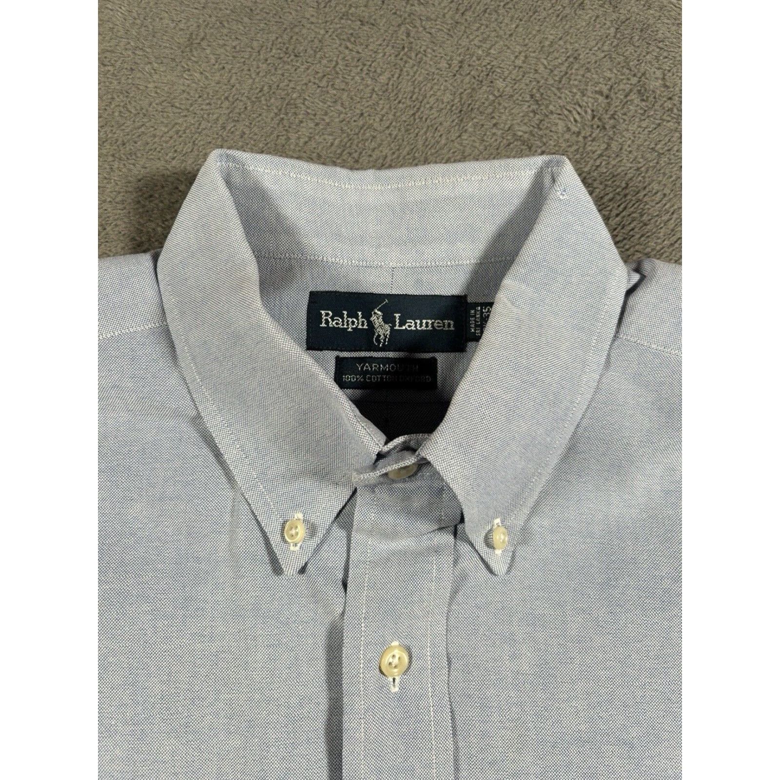 VINTAGE Polo Ralph Lauren Button Down Shirt Mens XL Blue Relaxed Fit 90s Mens
