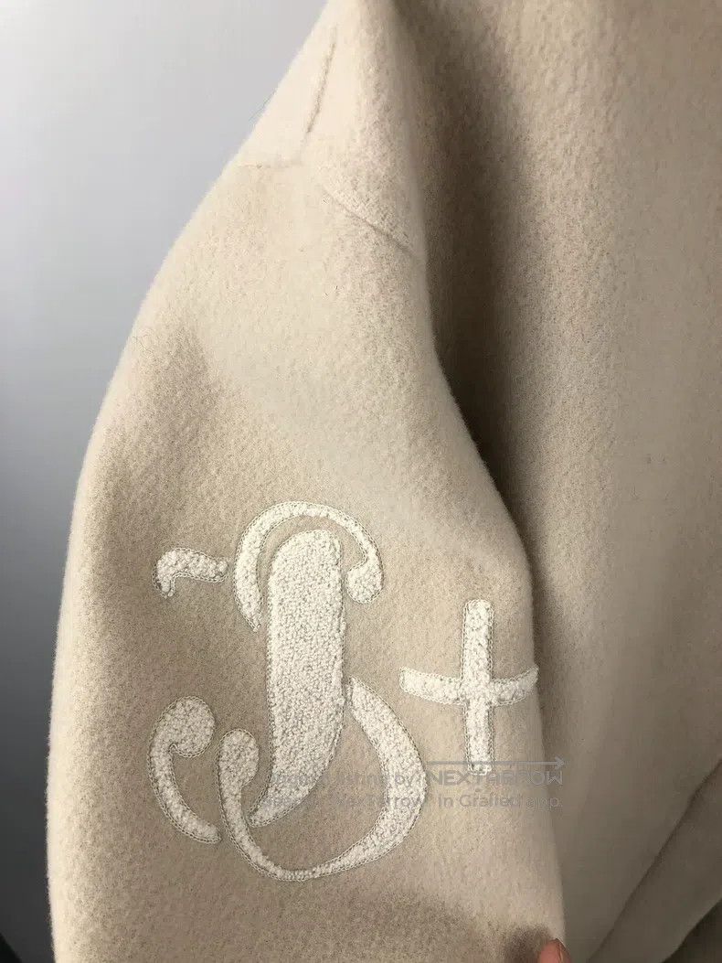 Jil Sander Jil Sander size 38 Khaki Embroidered Logo Wool Coat Size M / US 6-8 / IT 42-44 - 3 Thumbnail