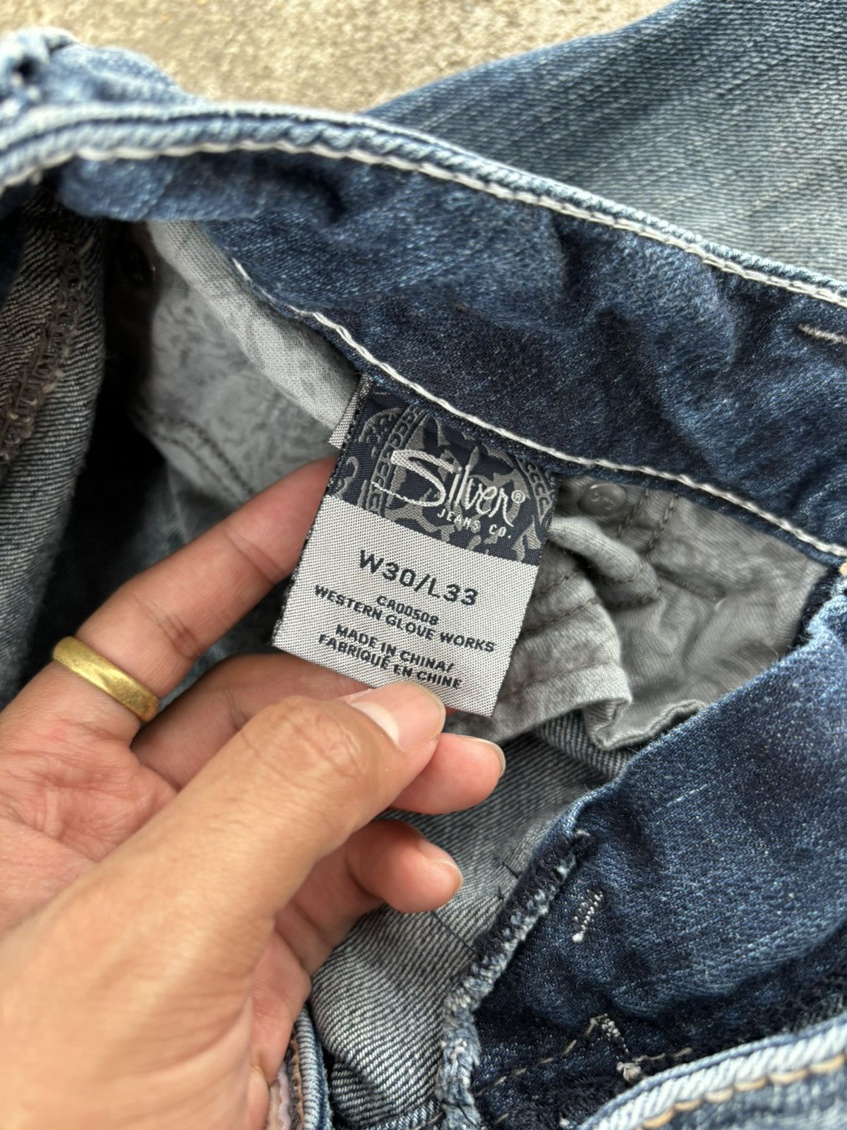 Japanese Brand × Vintage Silver Suki Slim Bootcut Jeans Size US 30 / EU 46 - 11 Thumbnail