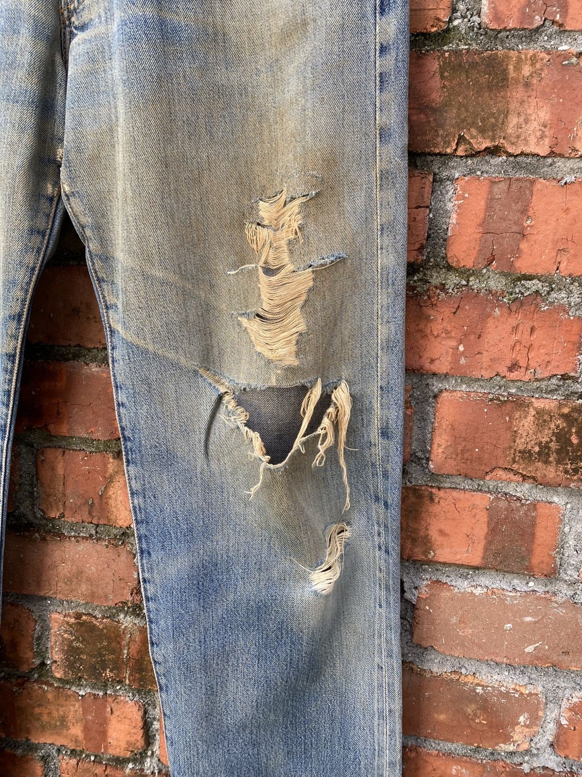 Levi's × Levi's Vintage Clothing × Vintage W33x33 vintage levi's 501xx redline big E distressed denime Size US 33 - 3 Thumbnail