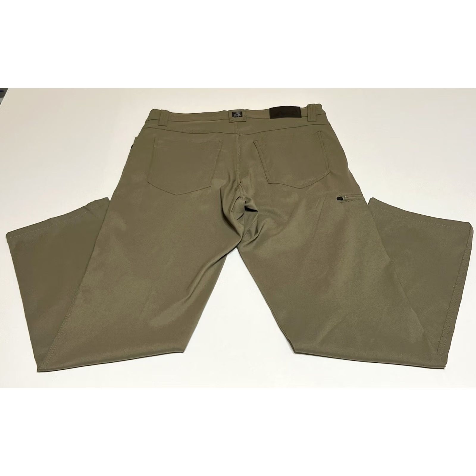 Wrangler Wrangler ATG Men's Synthetic Utility Pants Brown 33x29 Regular Nylon Spandex Pockets Zip Button Outdoor Hiking Casual Mens Size US 33 - 2 Thumbnail