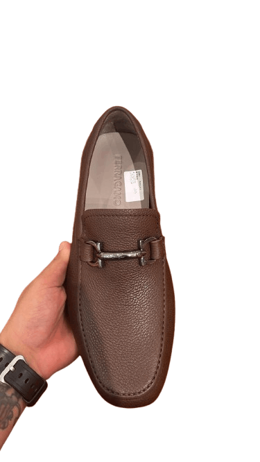 Salvatore Ferragamo o1s1rm0924 Cancun 5 Leather Loafers in Brown Size US 7 / EU 40 - 2 Thumbnail