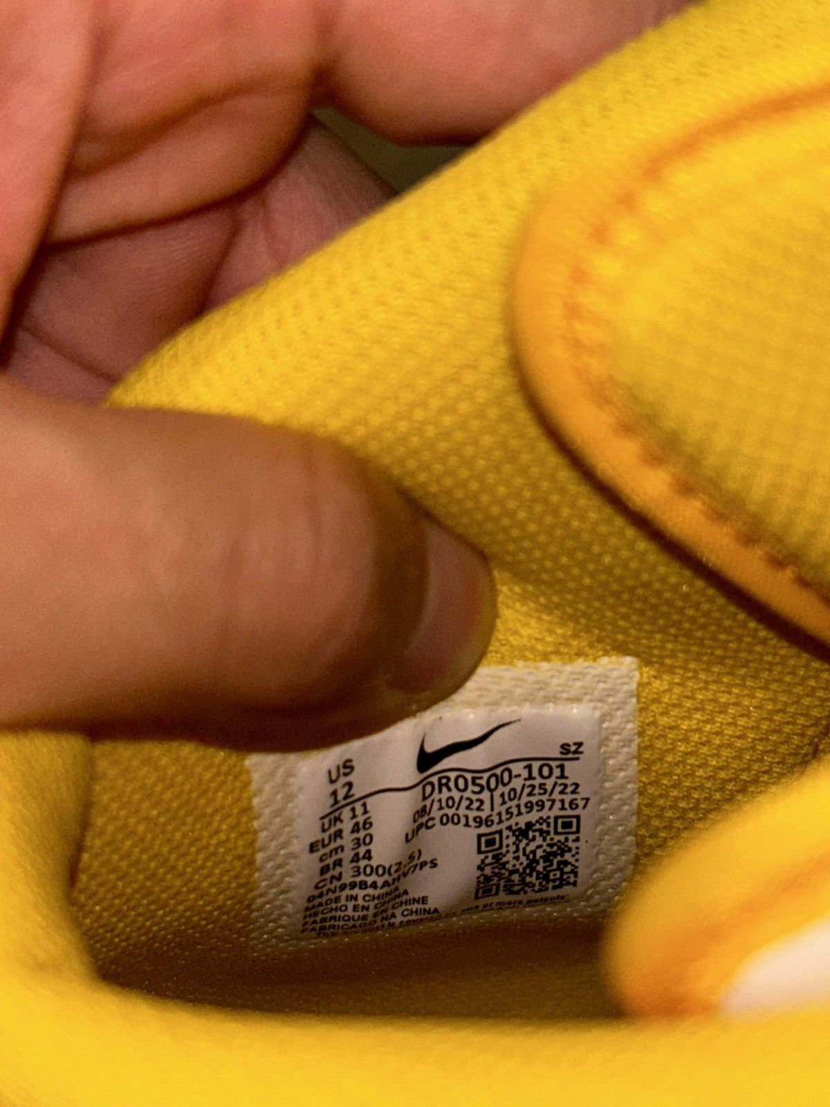 Off-White X Air Force 1 Mid SP Varsity Maize Size 12