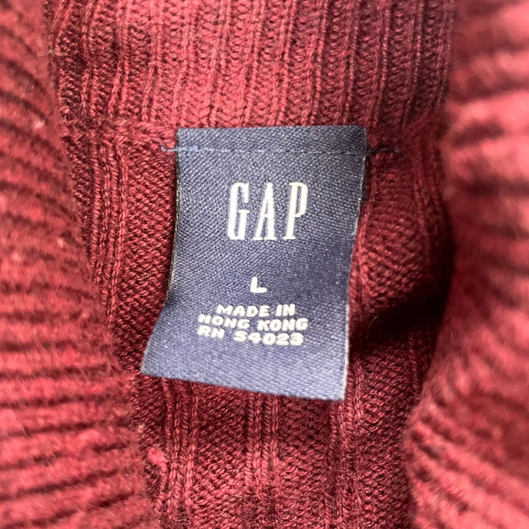 Gap Gap Sweater Mens Large Red Turtleneck Tight-Knit Pullover Ribbed Knit Casual Shirt Jumper (Men) Holiday, Winter Color: Red Size US L / EU 52-54 / 3 - 3 Thumbnail