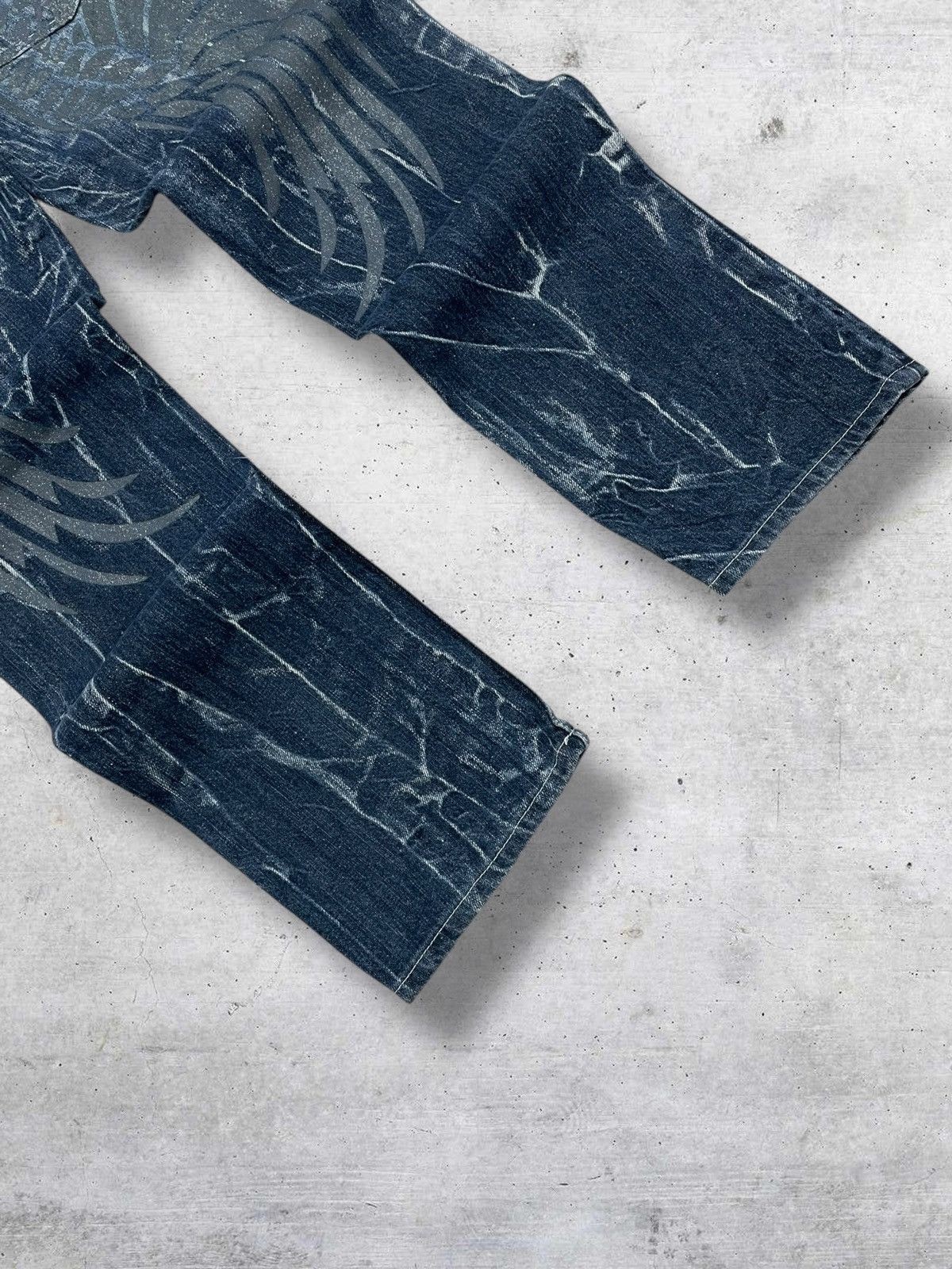 Hysteric Glamour 90S TRIBAL STORM NYLAUS WING DAICOCK PUNK DISTRESSED DENIM Size US 28 / EU 44 - 3 Thumbnail