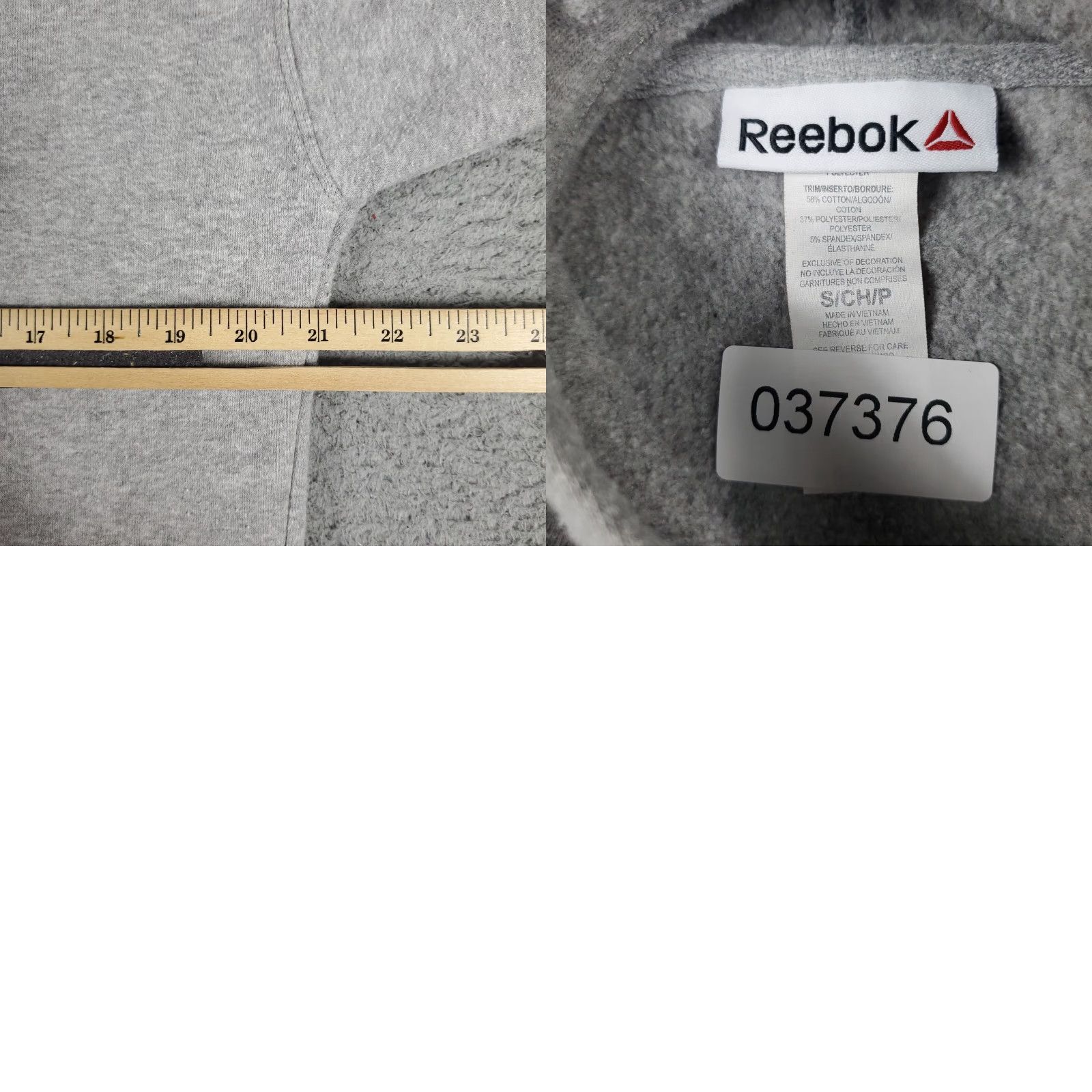Reebok VINTAGE Reebok Hoodie Pullover Mens Size Small Regular Fit Gray Cotton Fleece Casual Sports Size US S / EU 44-46 / 1 - 8 Thumbnail
