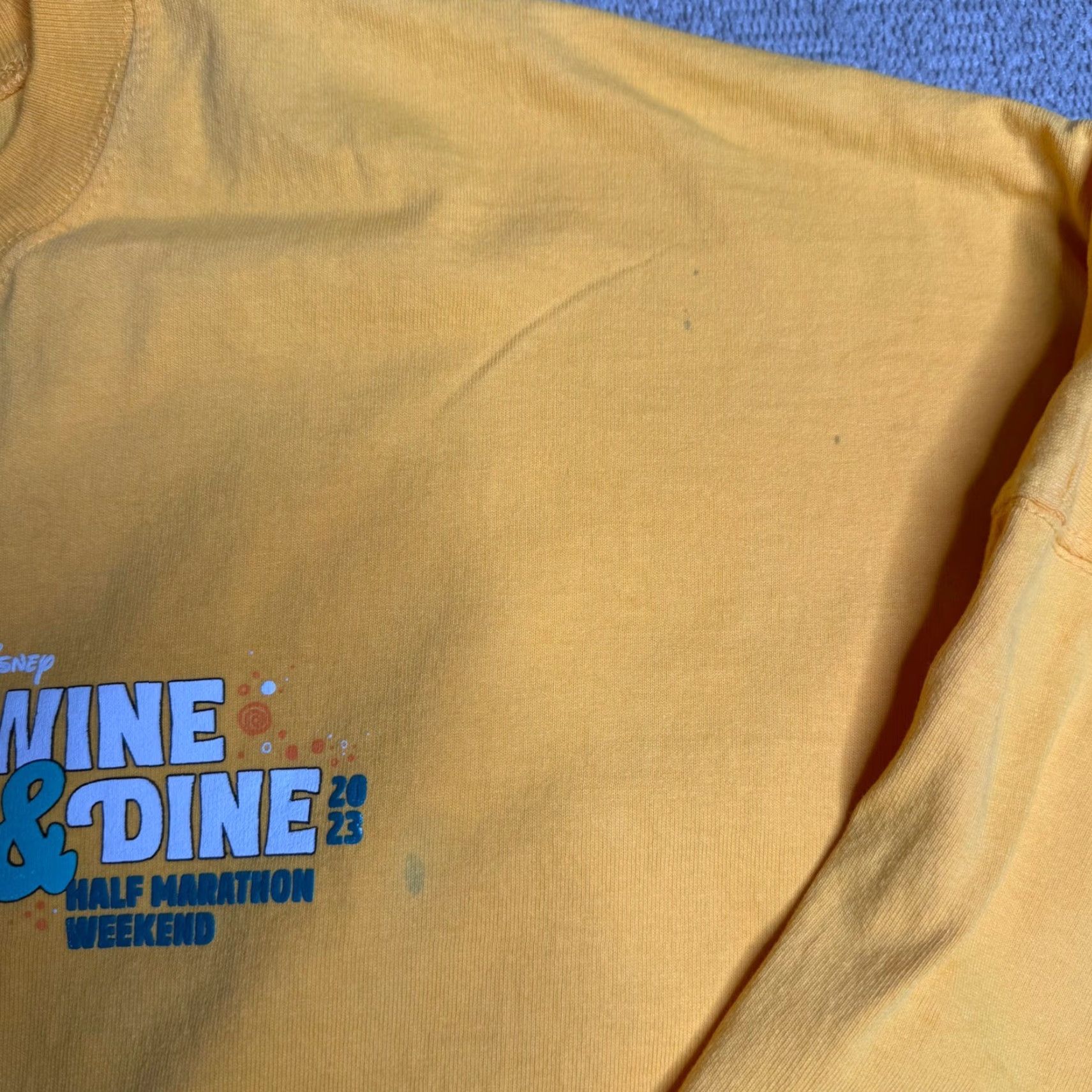 Disney Disney Wine Dine Half Marathon Weekend 2023 Spirit Jersey Long Sleeve Shirt Large Women Yellow Size L / US 10 / IT 46 - 7 Thumbnail