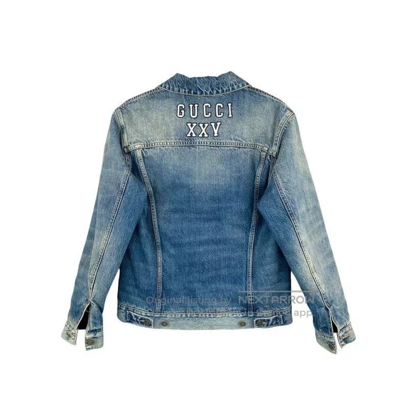 Gucci Gucci Mlb co-branded embroidered logo denim jacket Size S / US 4 / IT 40 - 2 Thumbnail