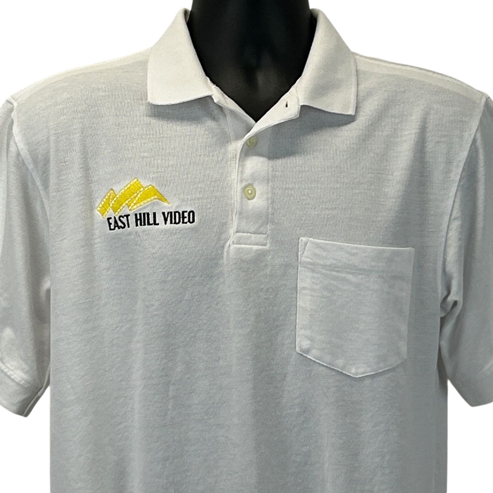 Harriton Vintage Y2Ks East Hill Video Polo Shirt Media M Medium Size US M / EU 48-50 / 2 - 1 Thumbnail