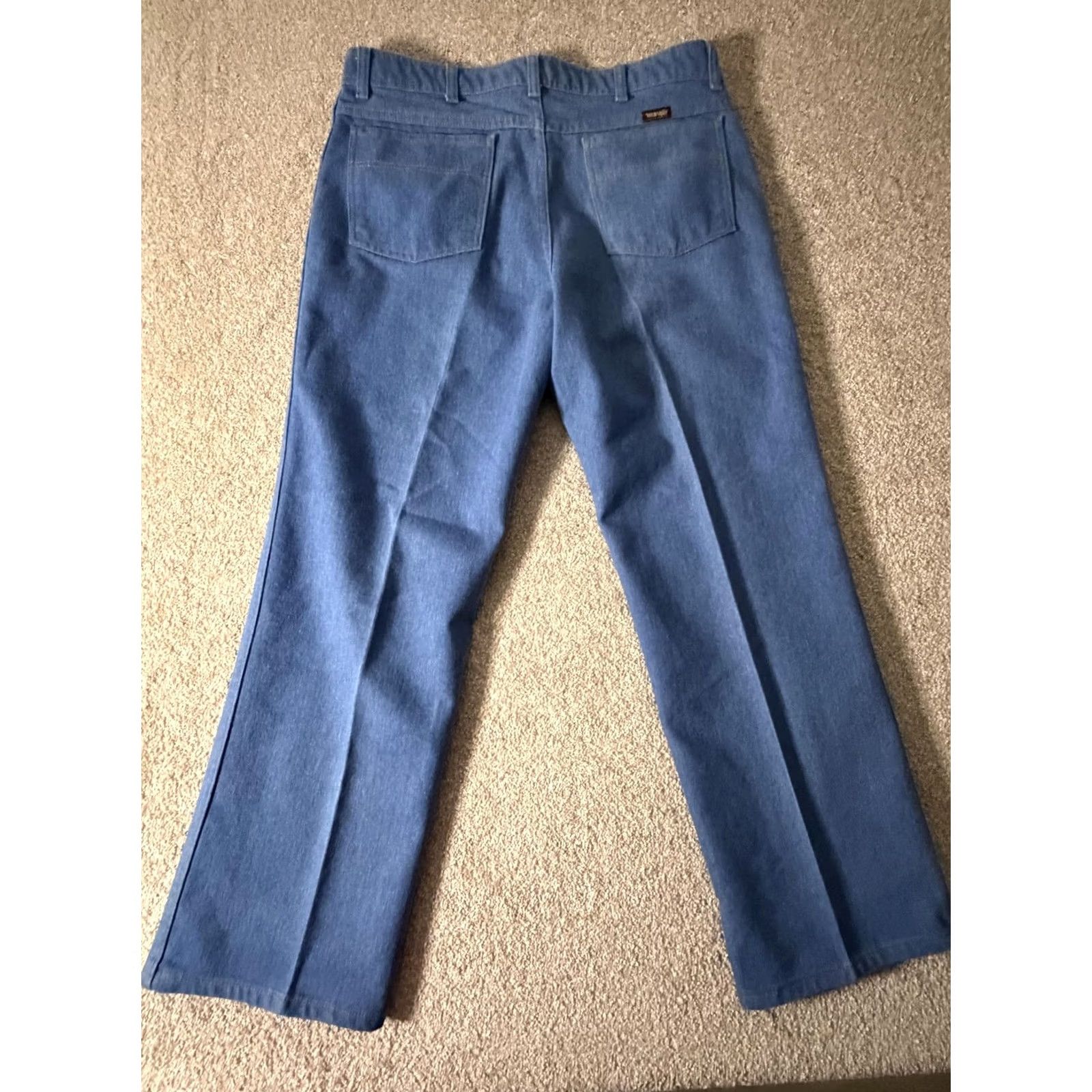 Wrangler Wrangler Jeans Mens 36x29 Light Wash Blue Denim Straight Leg Regular Fit Pants Size US 36 / EU 52 - 6 Thumbnail