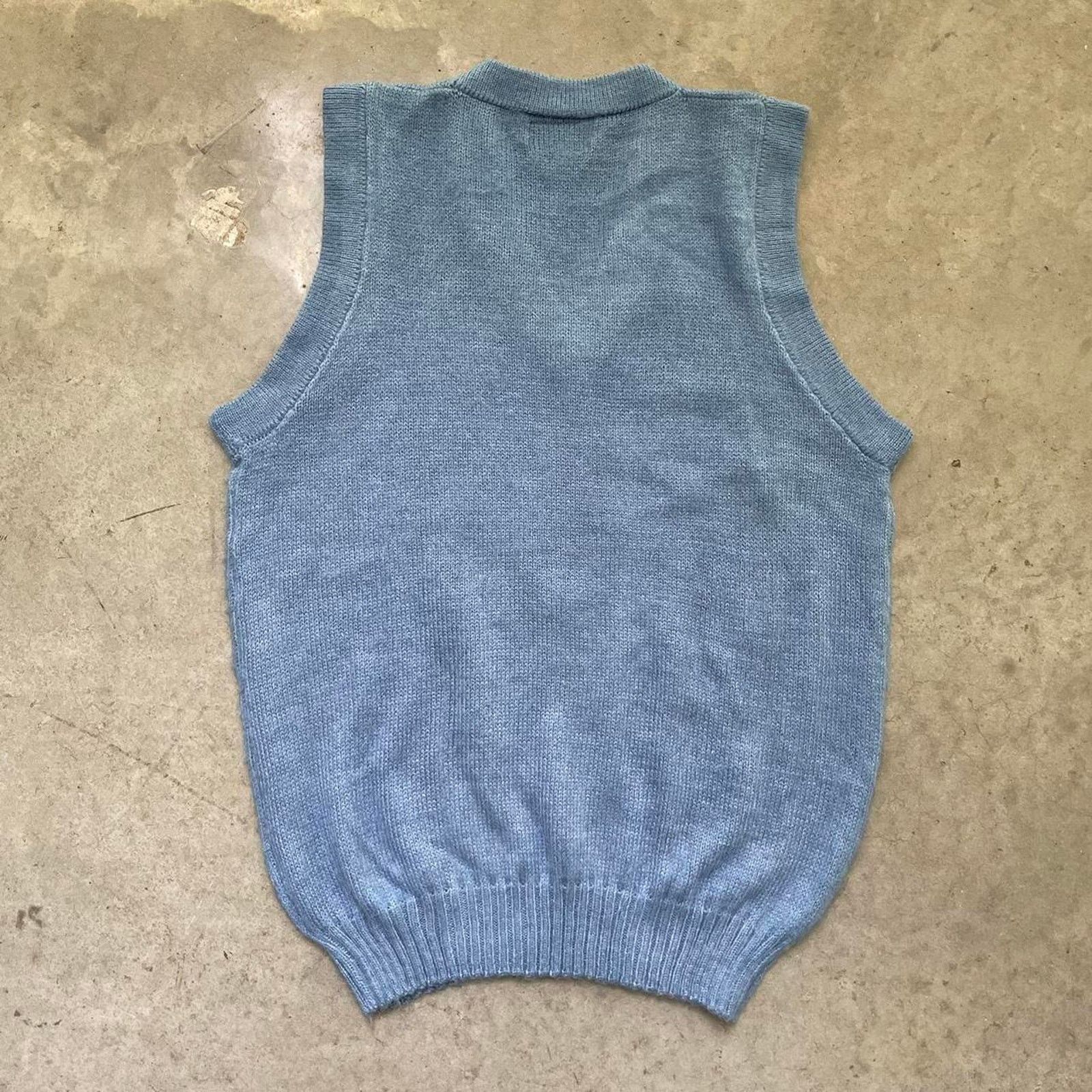 Vintage Vintage Light Blue Sweater Vest Size US M / EU 48-50 / 2 - 3 Thumbnail