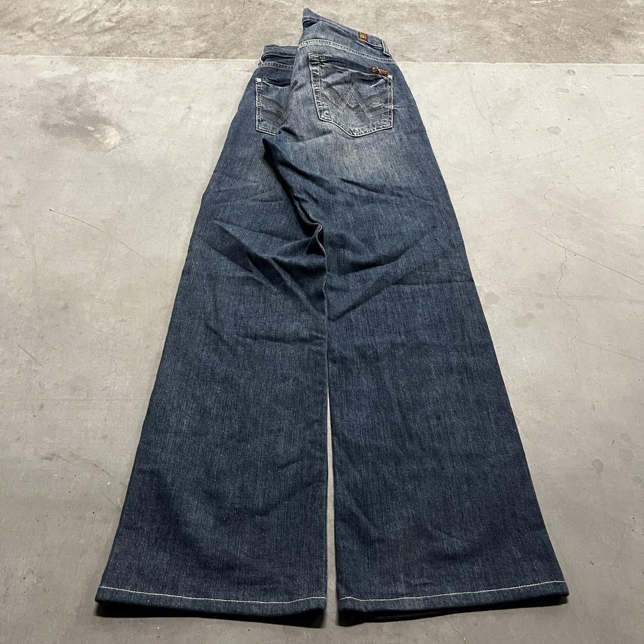 Seven 7 × Vintage Vintage Y2K/2000s Flare Dark Wash Seven 7 Denim Jeans! Size US 32 / EU 48 - 6 Thumbnail