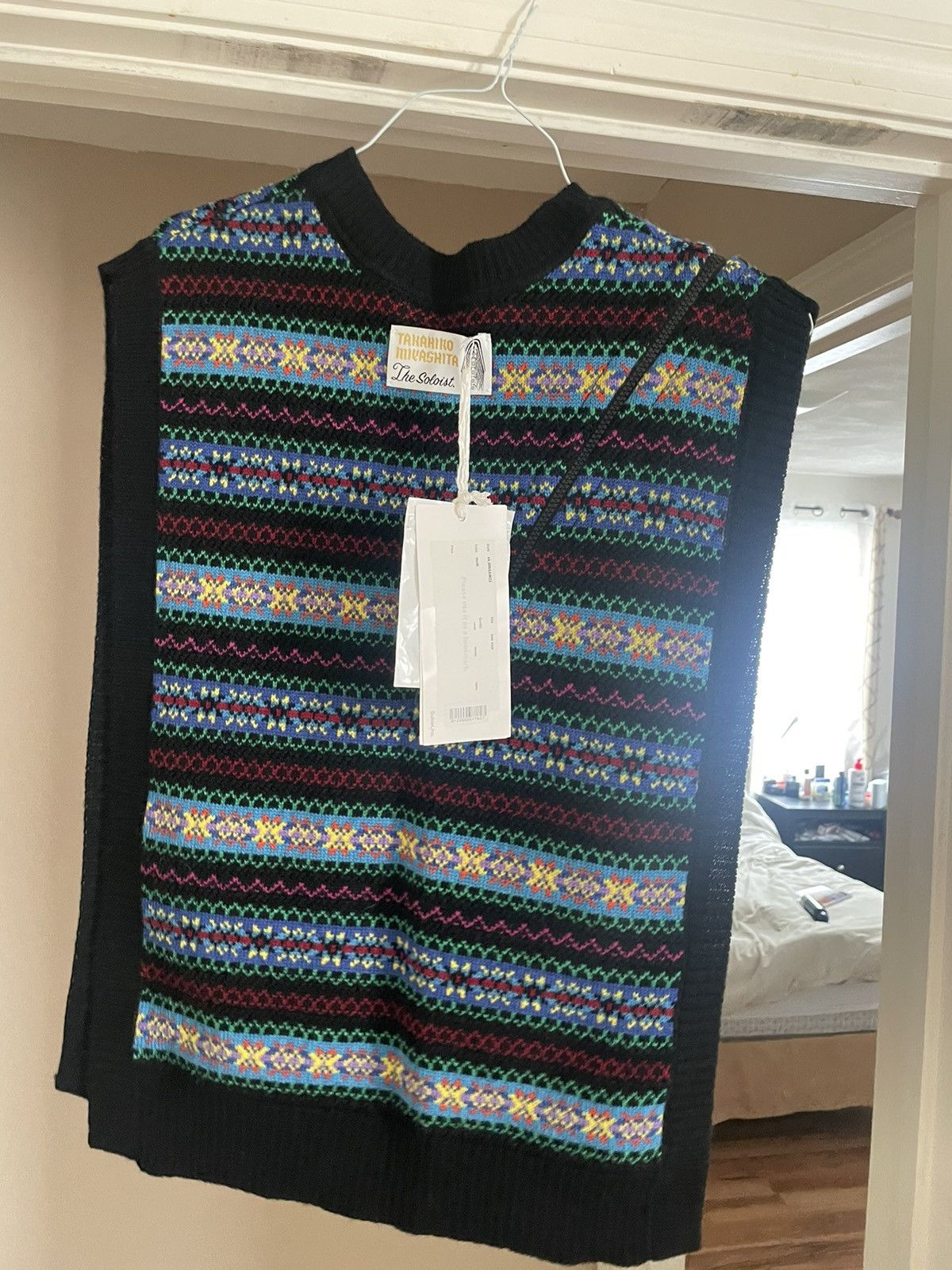 Takahiromiyashita The Soloist. REVERSED DOUBLE ZIP FAIR ISLE PATTERN VEST Size US L / EU 52-54 / 3 - 5 Thumbnail