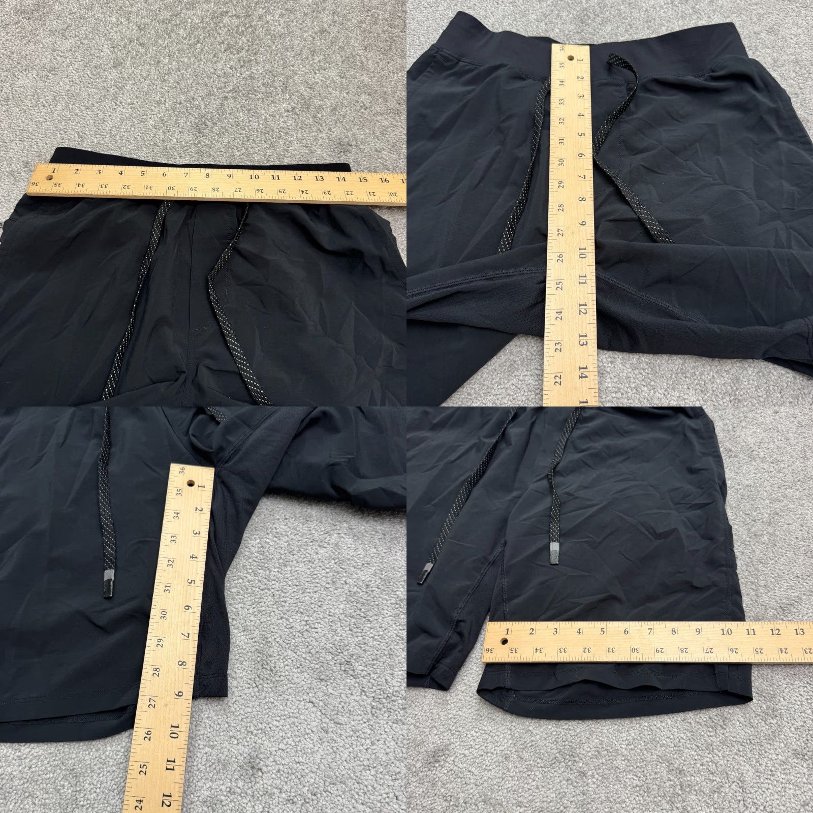 Fabletics Fabletics Mens Active Shorts Athletic Black Lined Pockets Zip Compression 29in Inseam M Size Size US 29 - 8 Thumbnail