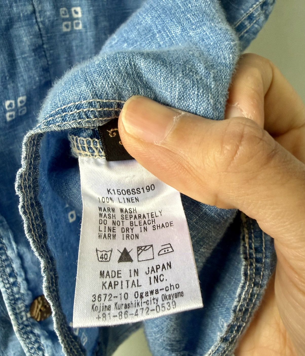 Kapital Indigo Dyed Linen Shirt Size US M / EU 48-50 / 2 - 7 Thumbnail