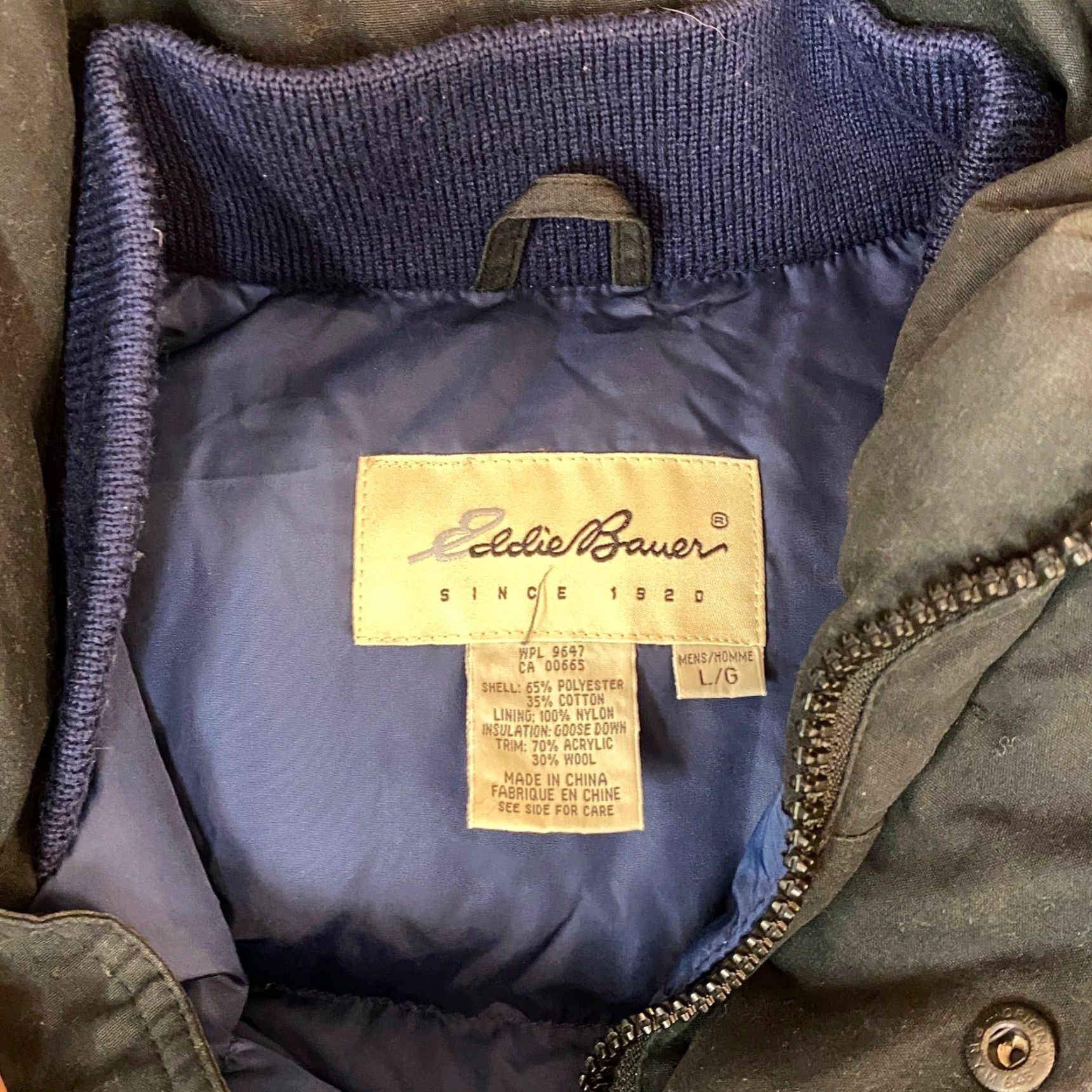 Eddie Bauer VINTAGE Eddie Bauer Parka Coat Mens L Black Goose Down Heavy Winter Coat Full Zip Snap Drawstring Pockets 90s Outdoor Utility Size US L / EU 52-54 / 3 - 2 Thumbnail