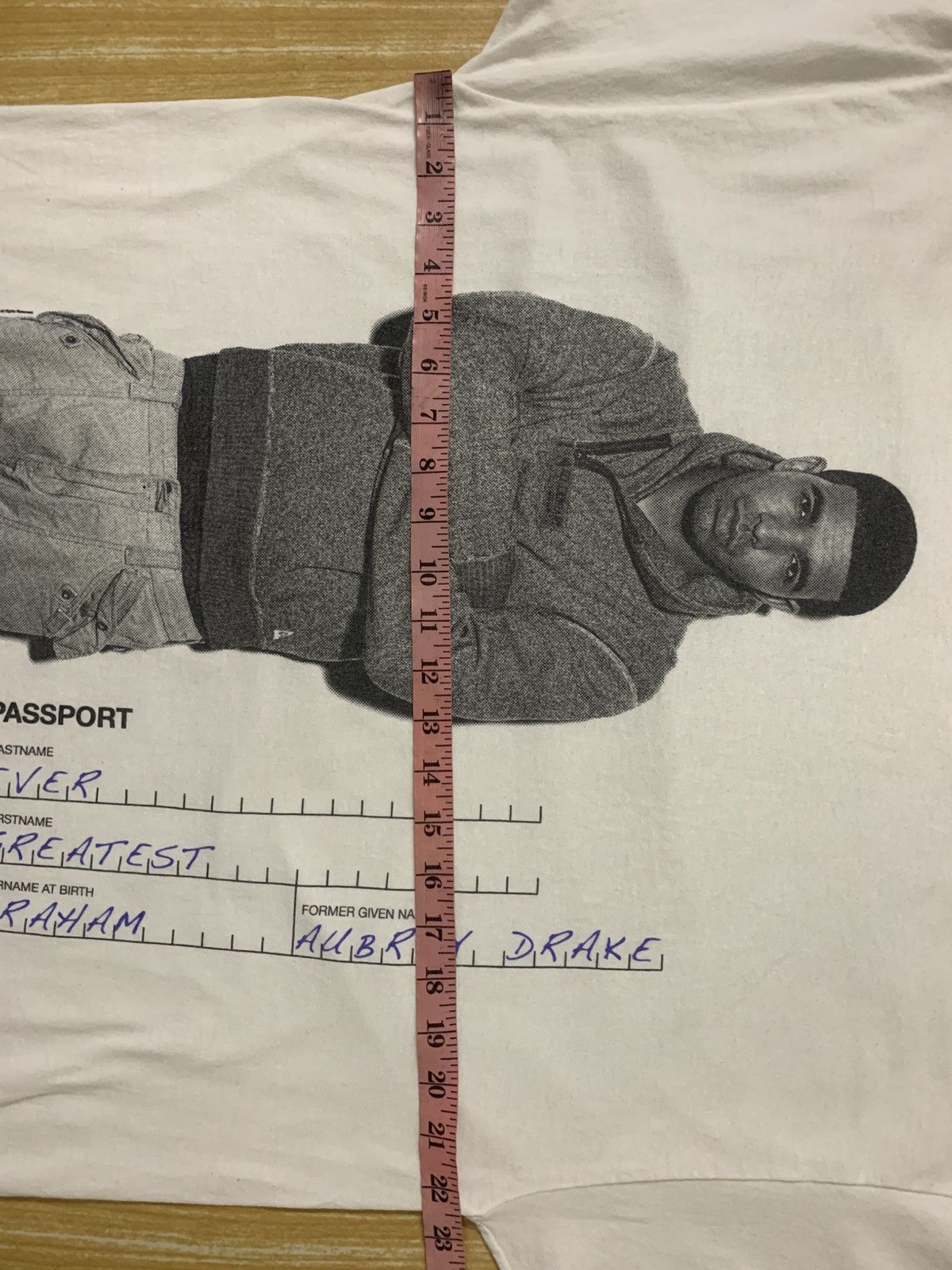Hanes Vintage Rap Tee Drake Passport Print T Shirt Size US XL / EU 56 / 4 - 11 Thumbnail