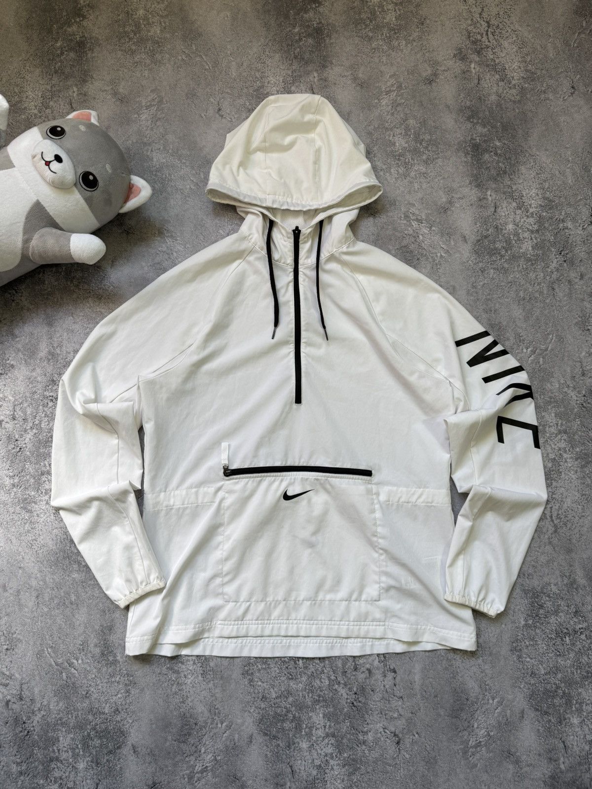 Nike × Vintage Nike Anorak Light Jacket Streetwear Oversize Big Logo Rare Size US S / EU 44-46 / 1 - 1 Thumbnail