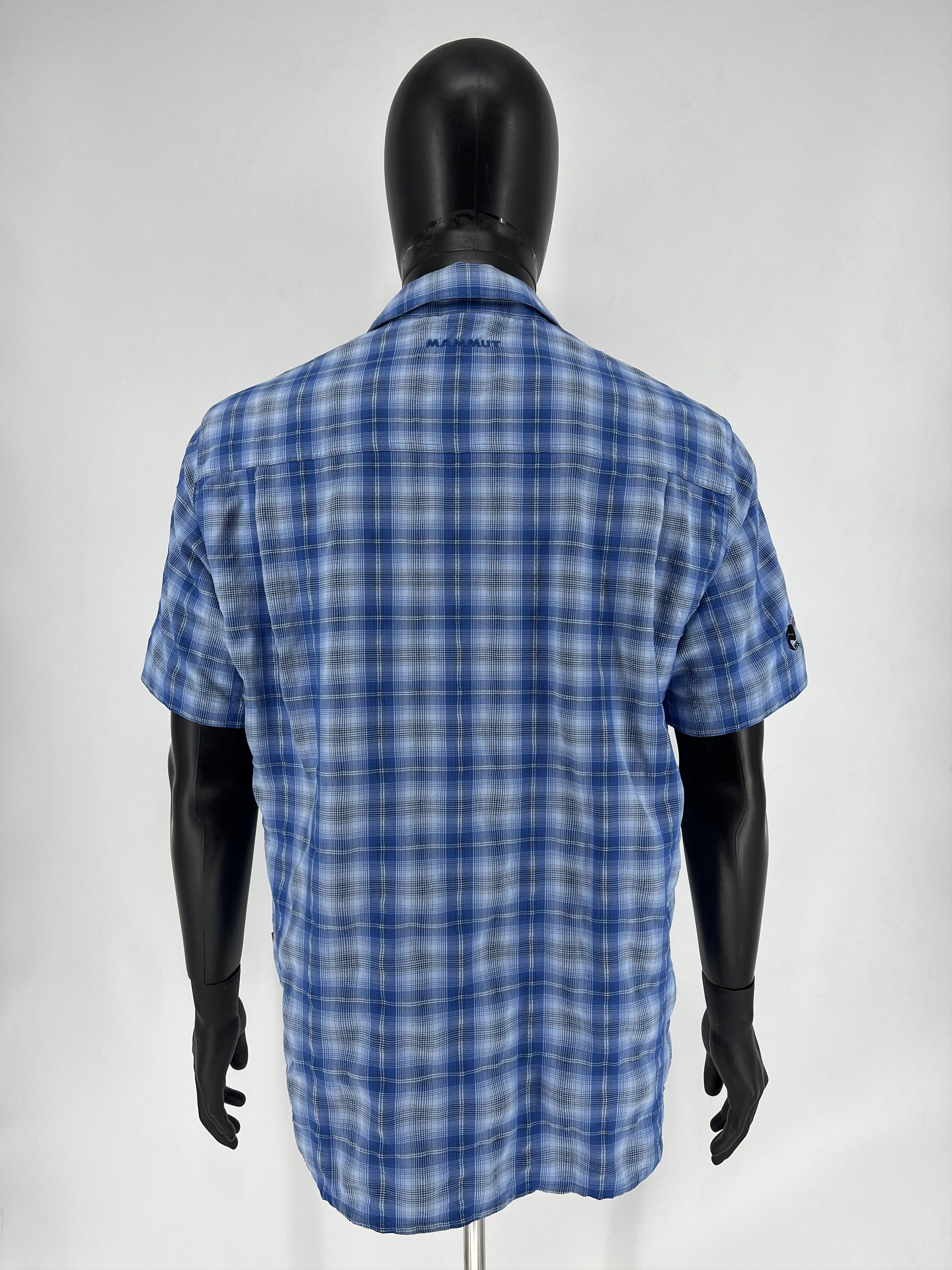 Mammut Mammut Mens L Blue Plaid Short Sleeve Button Up Shirt Shirt Size US L / EU 52-54 / 3 - 11 Thumbnail