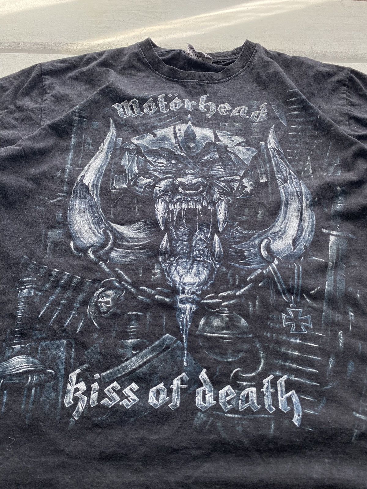 Band Tees × Vintage 🔥VNTG Motorhead Kiss of Death Black Gothic Tee Rock Metal xl Size US XL / EU 56 / 4 - 12 Thumbnail