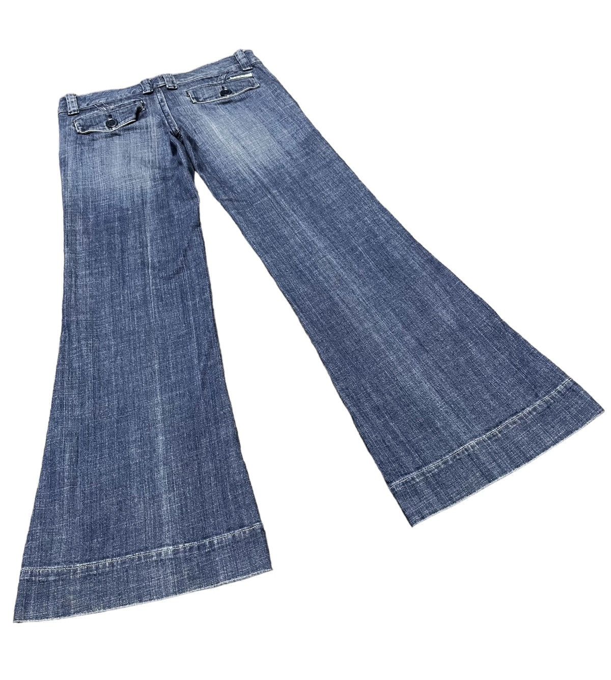Quiksilver FYE 🔥ROXY Ultra Wide Leg Flare Vintage Distressed Denim Size 29" - 6 Thumbnail