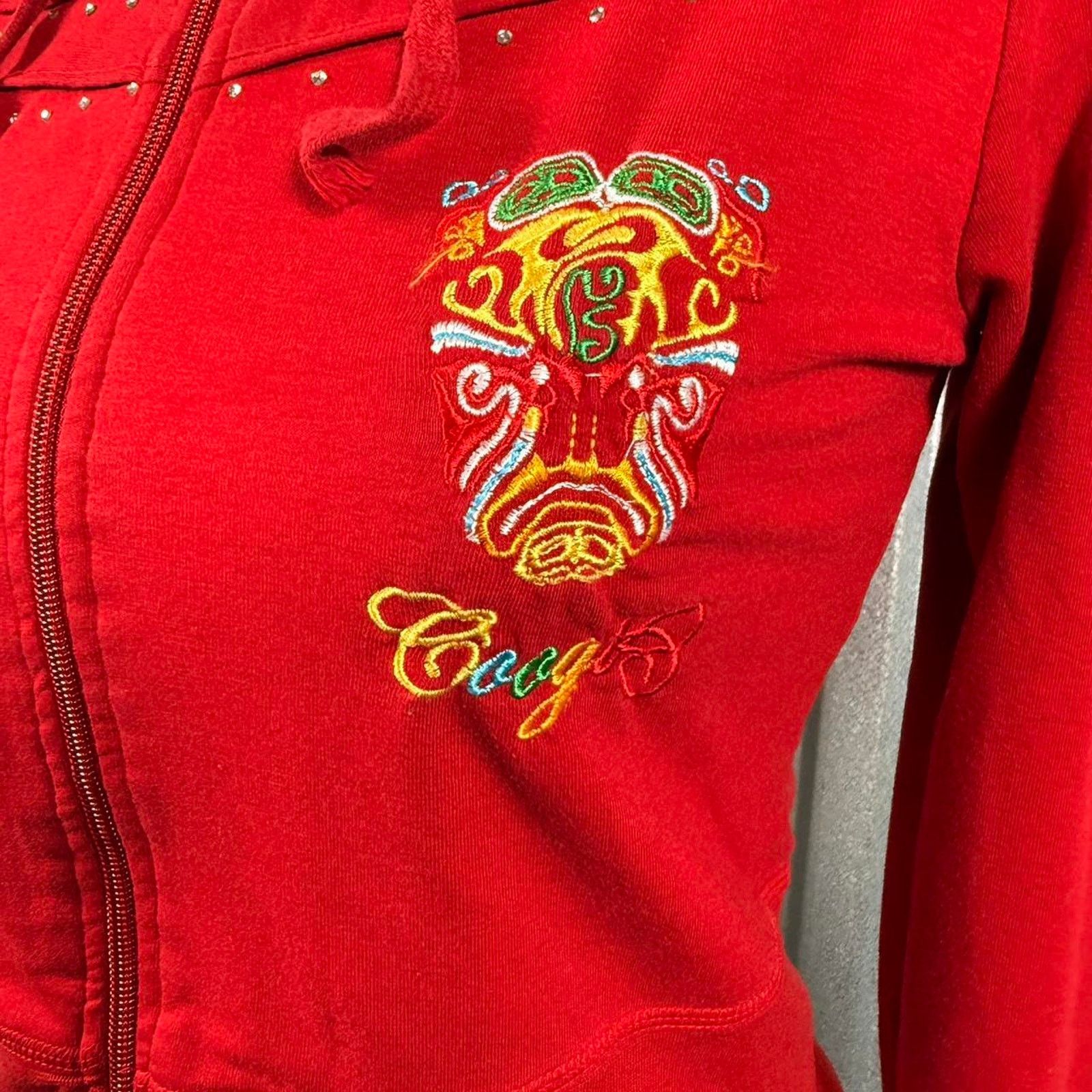 Coogi Womens coogi y2k zipup rhinestone hoodie Size S / US 4 / IT 40 - 6 Thumbnail