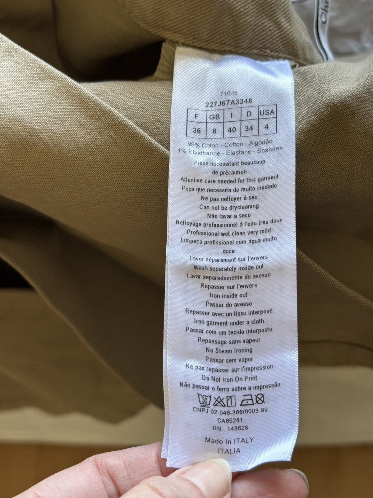 Dior Christian Dior Graphic Cotton Wrap Skirt, Made in Italy Size 26" / US 2 / IT 38 - 9 Thumbnail