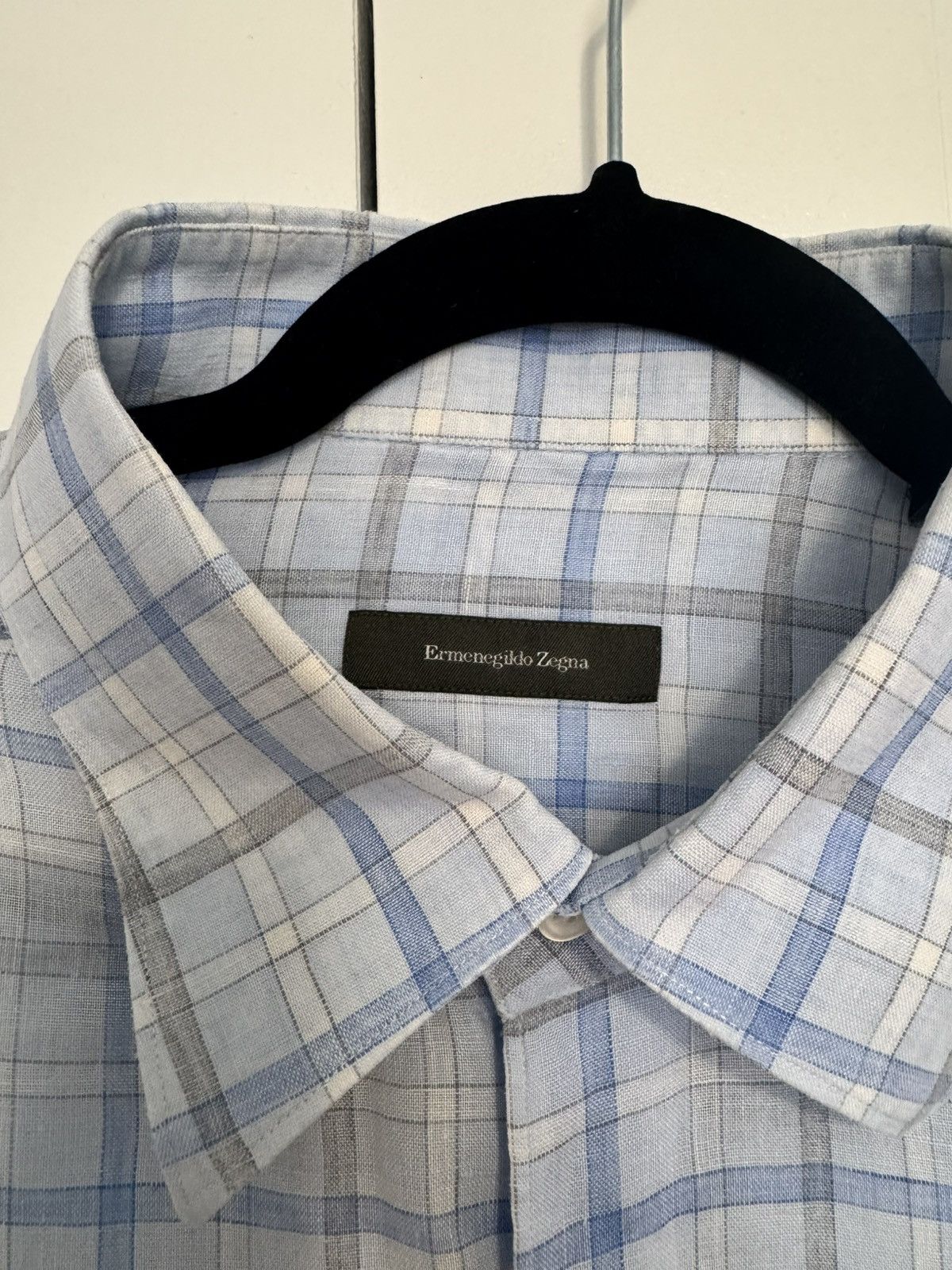 Ermenegildo Zegna Zegna Checkered Shirt Men’s Size US XL / EU 56 / 4 - 3 Thumbnail