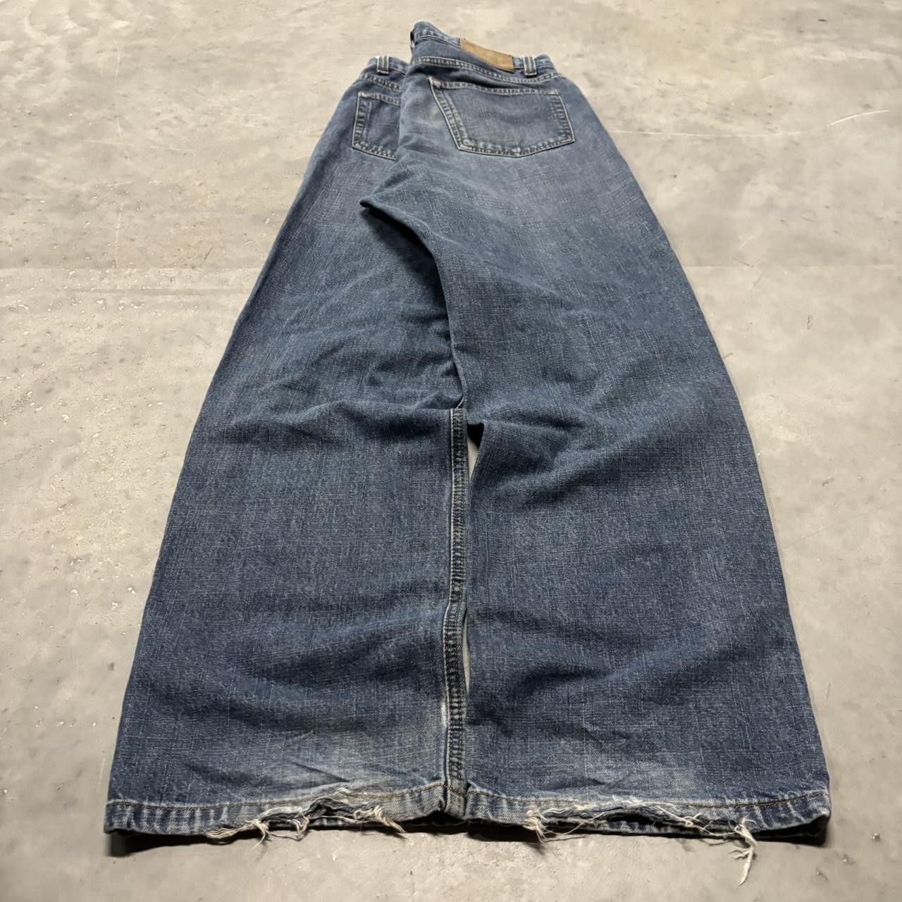 Japanese Brand × Vintage Crazy Vintage Y2K/2000s Grunge Dark Wash Essential Denim Jeans! Size US 32 / EU 48 - 4 Thumbnail