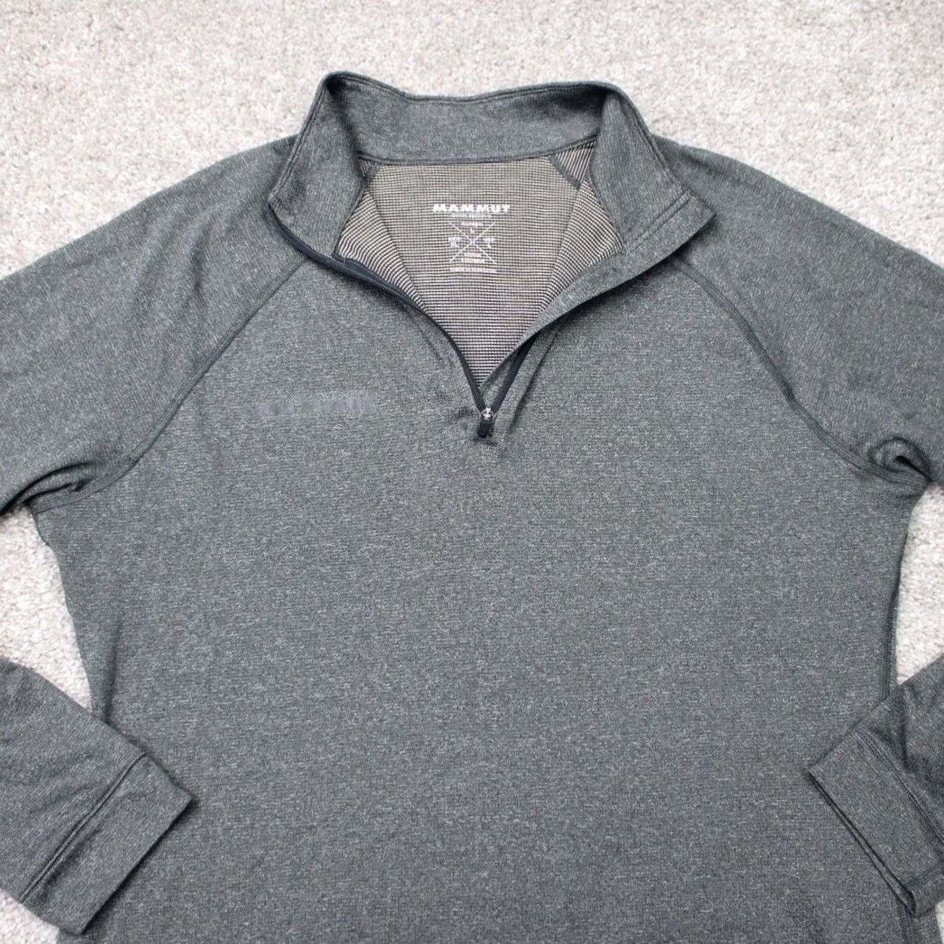 Mammut Mammut Shirt Womens Large Gray Klamath 1/2 Zip Poly/Wool Long Sleeve Pullover Size L / US 10 / IT 46 - 6 Thumbnail