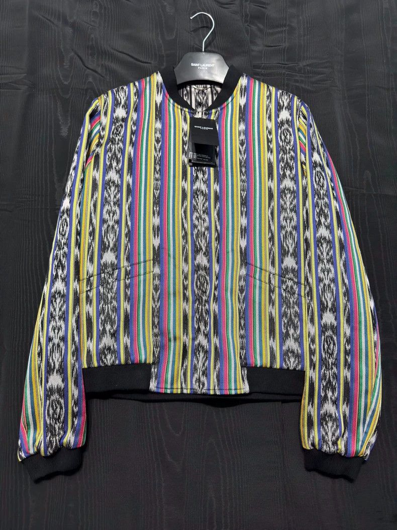 Saint Laurent Paris Saint Laurent Reversible Striped Jacket Size US L / EU 52-54 / 3 - 1 Thumbnail